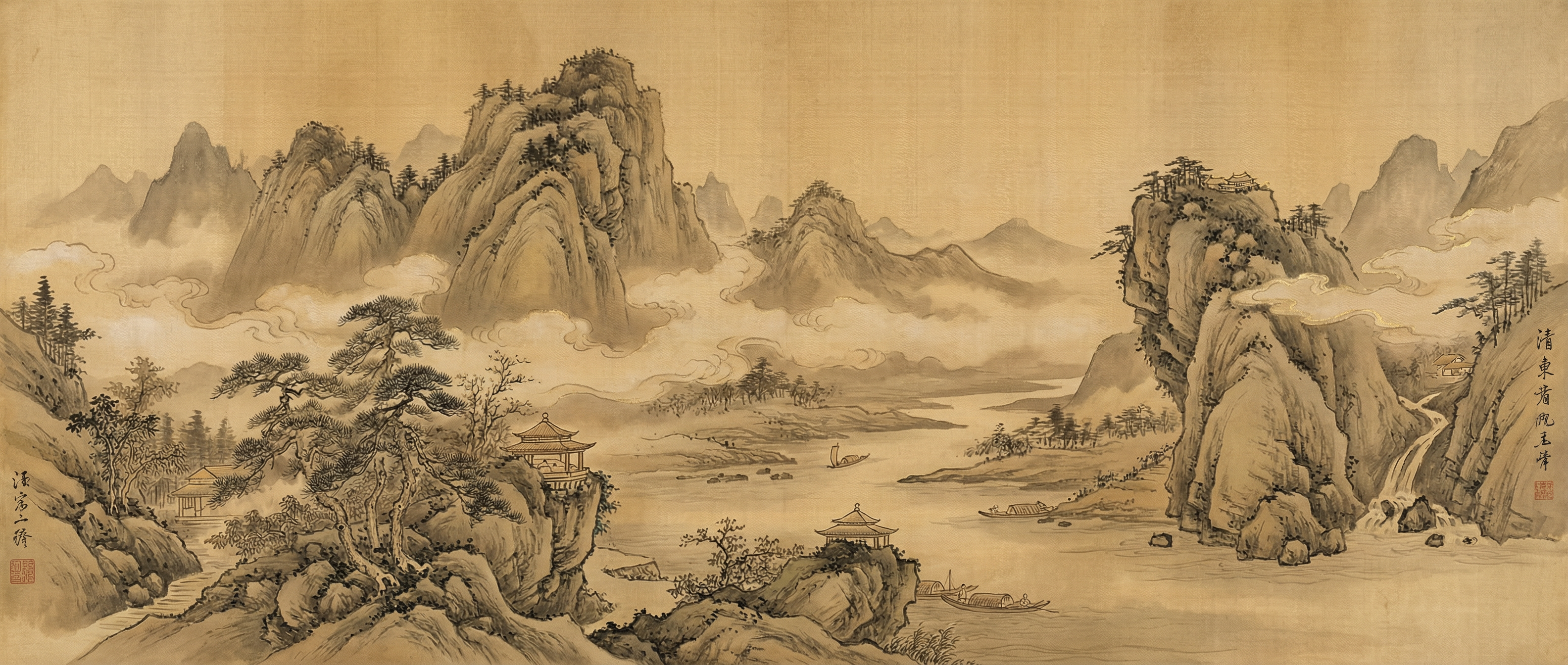 东升国际 - 宋代水墨江山画卷背景